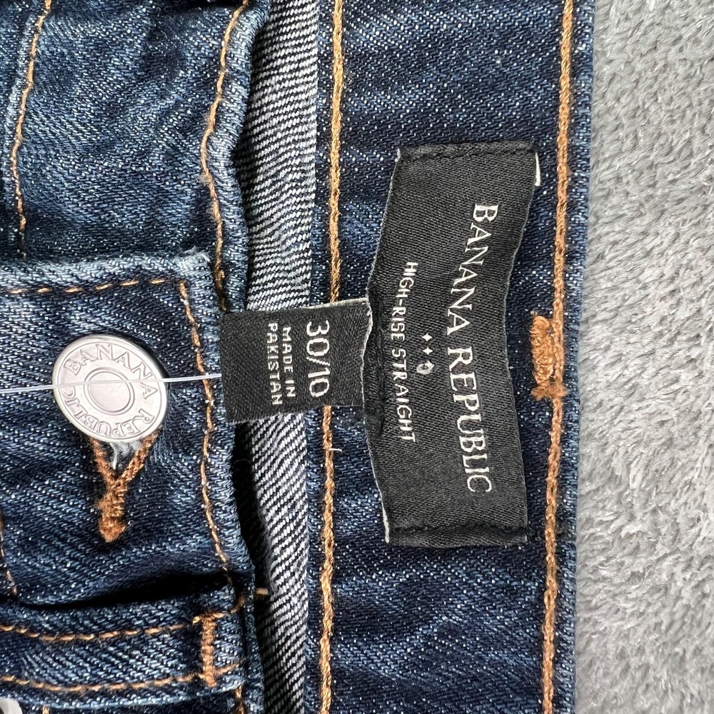 Banana Republic Jeans Womens 30 Blue High Rise Curvy Straight‎ Leg Dark Wash NWT - Picture 11 of 16